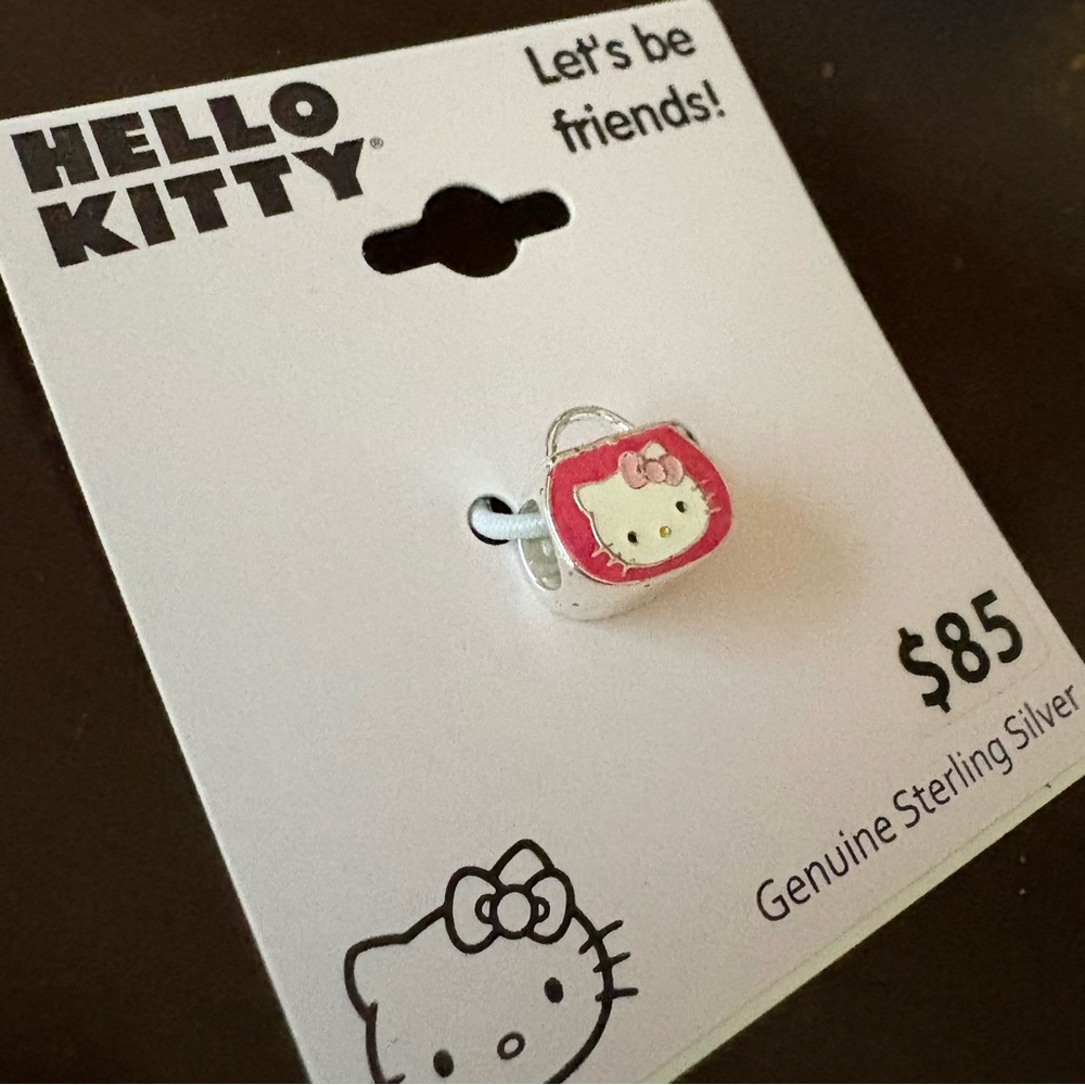 Hello Kitty Sterling Silver Enamel Purse Pendant - Picture 2 of 5
